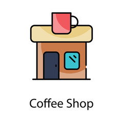 Coffee Shop icon. Suitable for Web Page, Mobile App, UI, UX and GUI design.