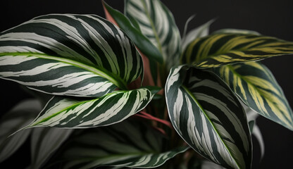 Fototapeta na wymiar Green plant pattern close up fresh outdoor summer generated by AI