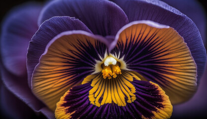 A close up of a purple orchid beauty generated by AI