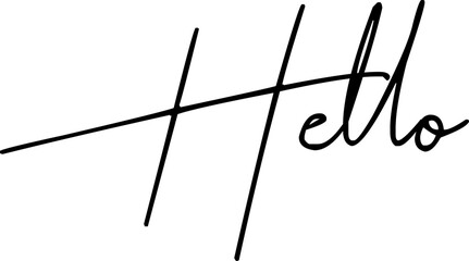 Hello black text. Hello black vector sign. Hello word black vector. Hello handwritten black text. © LoveDigi