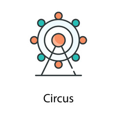 Circus icon. Suitable for Web Page, Mobile App, UI, UX and GUI design.