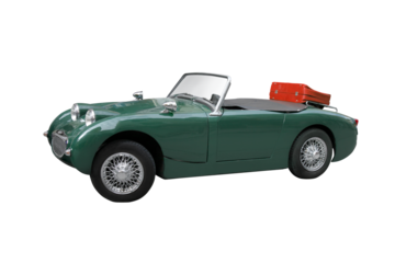 Beautiful English classic car, cropped.