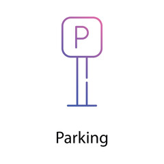 Parking icon. Suitable for Web Page, Mobile App, UI, UX and GUI design.