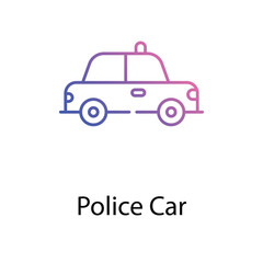 Police Car icon. Suitable for Web Page, Mobile App, UI, UX and GUI design.