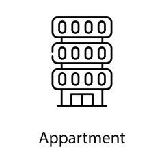 Appartment icon. Suitable for Web Page, Mobile App, UI, UX and GUI design.