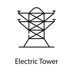 Fototapeta na wymiar Electric Tower icon. Suitable for Web Page, Mobile App, UI, UX and GUI design.