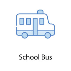 School Bus icon. Suitable for Web Page, Mobile App, UI, UX and GUI design.
