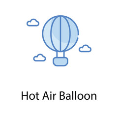 Hot Air Balloon icon. Suitable for Web Page, Mobile App, UI, UX and GUI design.