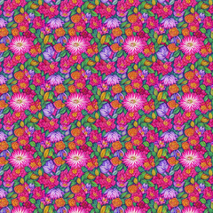 Art of floral seamless pattern