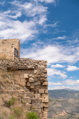 Fototapeta na wymiar Ruins of ancient Amasya castle. View of the ruins walls of the castle. Amasya is a Hellenistic city