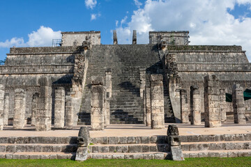 Chichen Itza Ruins, Temple of Warriors, Tinum, Yucatan, Mexico