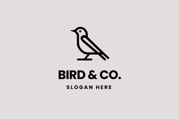 bird logo, business brand, animal vector