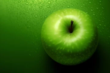 Fotobehang decoratieve desktop achtergrond van een appel © Oliver