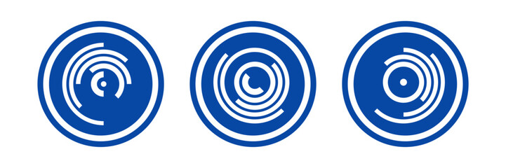 Circular Rotation Elements Set for Logo Design. Abstract Circle Icons.