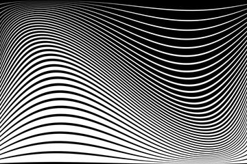 Wavy Lines Pattern with 3D Illusion and Twisting Movement Effect.