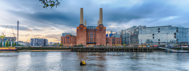 Battersea Power Station, iconic building and landmark in London, UK
