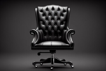 Black office chair generative ai