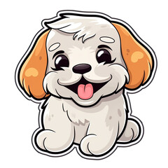 Obraz premium cute dog puppy - minimalistic sticker art