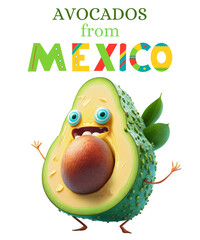  Avocado character illustration