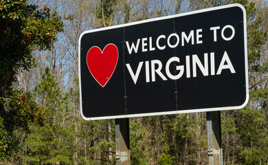 "Welcome to Virginia" Highway Sign