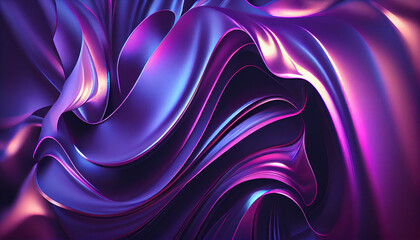 Obraz premium Purple blue texture fabric silk panorama background with beautiful soft blur pattern natural. - Generative AI