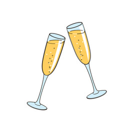 two glasses of champagne