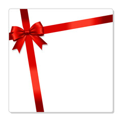 リボンフレーム　赤いリボン