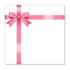 リボンフレーム　ピンクのリボン