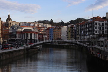 Fototapeta na wymiar Architecture in the city of Bilbao