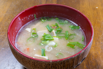 とても美味しい日本の伝統的な味噌汁