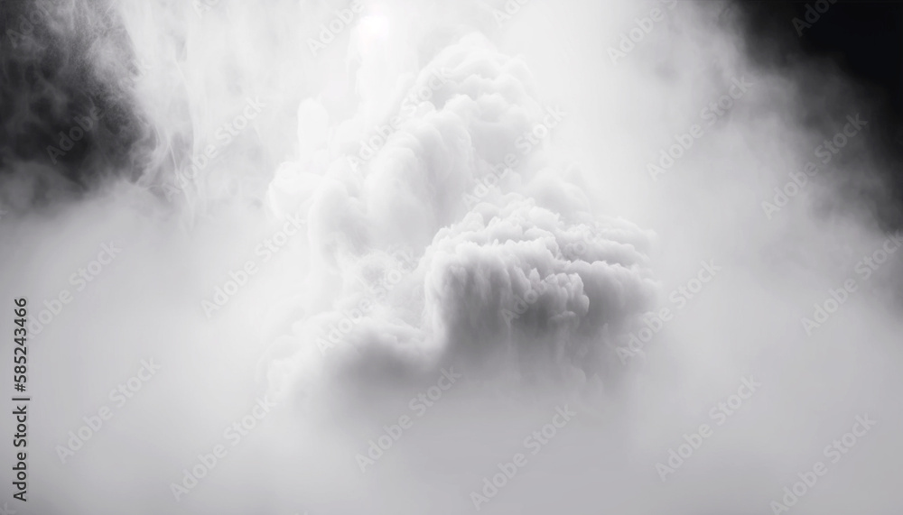 Wall mural Vertical shot of white smoke effect background Generative AI