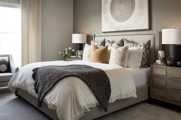  modern bedroom design, symmetry wallpaper all design, generative artificial intelligence