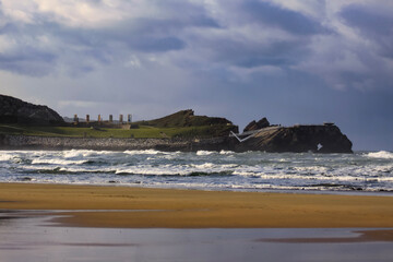 beach, salinas, asturias
