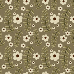 Flower vector ilustration seamless patern.Great for textile,fabric,wrapping paper,and any print.Vintages style.