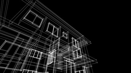 Obraz premium 3d rendering of a modern building