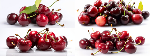 fruit, cherry, food, red, berry, cherries, fresh, healthy, ripe, sweet, isolated, white, juicy, summer, diet, dessert, currant, closeup, organic, vitamin, fruits, natural, freshness, delicious, health