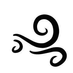 Wind air vector icon