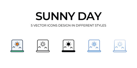 Sunny Day icon. Suitable for Web Page, Mobile App, UI, UX and GUI design.