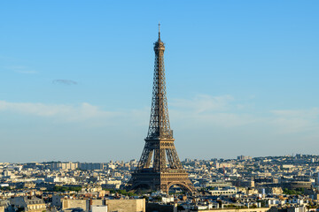 Fototapeta na wymiar The Eiffel Tower , Europe, France, Ile de France, Paris, in summer, on a sunny day.