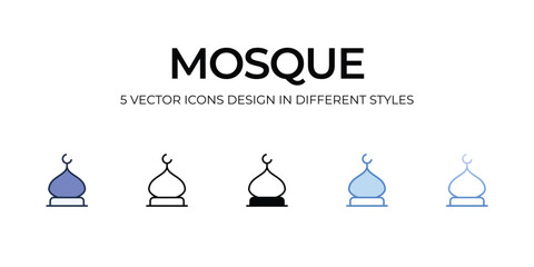 Mosque icon. Suitable for Web Page, Mobile App, UI, UX and GUI design.