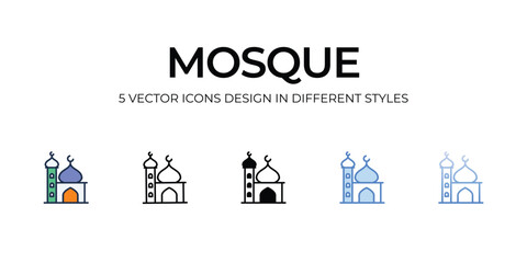 Mosque icon. Suitable for Web Page, Mobile App, UI, UX and GUI design.