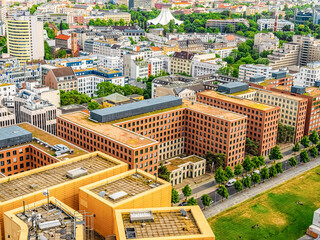 Aerial view of Berlin skyline at the center of the city
