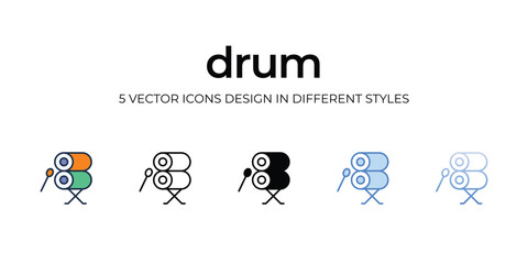 Drum icon. Suitable for Web Page, Mobile App, UI, UX and GUI design.