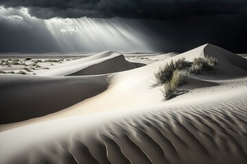 dunes under a dramatic sky - generative
