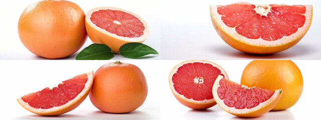 grapefruit, fruit, citrus, food, orange, isolated, red, healthy, white, juicy, fresh, slice, ripe, pink, half, cut, diet, vitamin, sweet, yellow, juice, freshness, lemon, eating, green