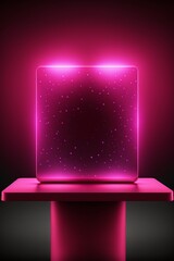 Podium for product advertisement or restaurant menus with beautiful colorful background  Generative AI