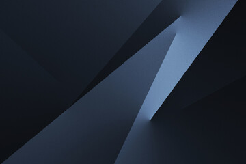 Black blue abstract modern background for design. Dark. Geometric shape. 3d effect. Diagonal lines,...
