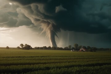 Tornado Over Field generative Ai