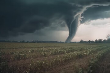 Tornado Over Field generative Ai