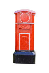 Red old-fashioned mailbox